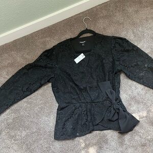 Express lace pepulum top